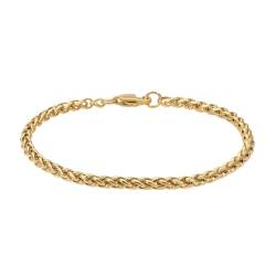 iXXXi Men Edelstahl Herren Armband Runde Kette Gold | 19cm, Small, Edelstahl, Kein Edelstein von iXXXi