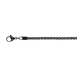 iXXXi Men Halskette Runde Verbindung Mattes Schwarz | 60cm von iXXXi