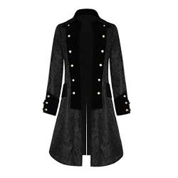 iYmitz Damen Herren Mantel Frack Jacke Gothic Gehrock Uniform Kostüm Halloween Praty Karneval Kostüm Outwear Steampunk Mäntel von iYmitz