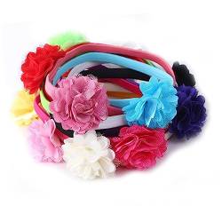 ibasenice 12 Haargummis Seil Elastische Stirnbänder Blumen-haargummis Blumenstirnband Blumen Pferdeschwanz Halter Haargummis Mit Blumen Braut Stirnband Turban-stirnband Kleine Rosen Schal von ibasenice