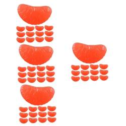 ibasenice 120 Stk Grapefruit-Segment haar zubehör haarschmuck Handyhülle Haarnadeln Telefonschalenverzierungen Anhänger für die Schmuckherstellung Obst künstliche Früchte Bastelmaterial PVC von ibasenice