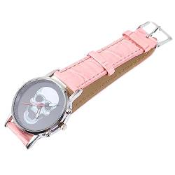 ibasenice 1stk Herrenuhr Armbanduhr Skelettuhr Schreckliche Uhr Herren Digitaluhr Männliche Schädeluhr Totenkopfuhr Schreckliche Musteruhr Damenuhr Quartz Uhr Kind Halloween Pu-Leder Zubehör von ibasenice