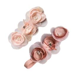 ibasenice 2St haarschmuck kinderküche Daily life hair accessories Infant headdress baby kopfschmuck hair jewellery Adorable hair accessories kindertag Perle Stirnband Zubehör Schal Kleine von ibasenice