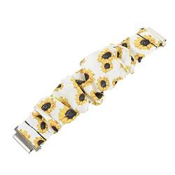 ibasenice Armbänder Für Männer Uhrenarmbänder Sunflower Scrunchie Uhr Band Elastische Armband Ersatz Armb?nder Uhr Zubeh?r Kompatibel mit Uhr Aktive 22Mm Gelb Armband Für Frauen Kinderuhren von ibasenice