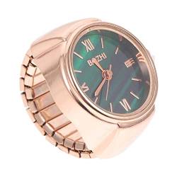 ibasenice Fingeruhr Mini-ringuhr Ringuhren Uhrenkettenblatt Vintage Grüner Uhrenformring Ringuhr Für Damen Und Herren Uhr Im Ringdesign Männer Und Frauen Zubehör Zinklegierung Anzahl von ibasenice