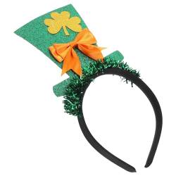 ibasenice St. Patrick's Day-Stirnbänder Grünes Zylinderhut-Stirnband Irisches Pailletten-Kleeblatt Koboldhut Haarband St. Pattys Day-Accessoires Für Damen- Und Mädchenkostüme von ibasenice