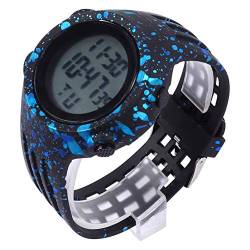 ibasenice Süße Kinderuhr Kinder Wecker Wecker Kinder Digitaluhr LED- Display Outdoor- Sportuhr Armbanduhren für M? Kinder Blau Armbanduhr Teenager Wecker Wecker Digital Übungsuhr von ibasenice