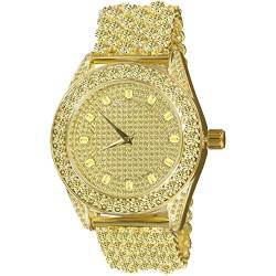.iced-out. Full CZ Uhr - Gold/Gold von .iced-out.