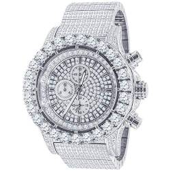 .iced-out. Full Zirkonia Edelstahl Uhr - Silber von .iced-out.