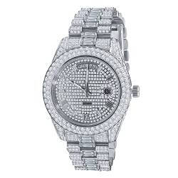 .iced-out. Zirkonia Edelstahl Automatic Uhr - Silber von .iced-out.