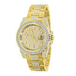 .iced-out. Zirkonia Edelstahl Uhr - Gold von .iced-out.