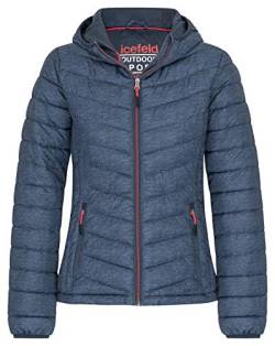 icefeld Damen Jacke/Steppjacke/Isolationsjacke, Marineblau-meliert in M von icefeld