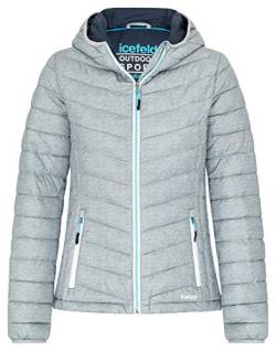 icefeld Damen Jacke/Steppjacke/Isolationsjacke, grau-meliert in L von icefeld