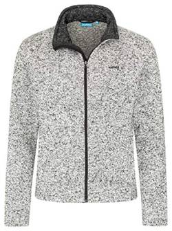 icefeld Herren Fleece Jacke in grau,Marineblau oder schwarz meliert (M, grau) von icefeld