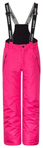 icefeld Winterhose/Thermohose/Schneehose (PFC frei) für Kinder (Mädchen und Jungen), pink in 140 von icefeld