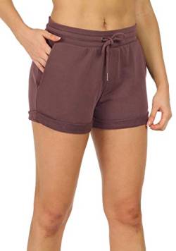 icyzone Damen Sport Kurze Hose Laufshorts Jogginghose Sommer Sportshorts Atmungsaktiv Running Gym Shorts (XL, Burgundy) von icyzone