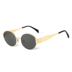 idudu Retro Sonnenbrille Damen Herren, Klassische Vintage Sonnenbrillen, Trendy Ovale Brille, UV Schutz für Draußen, für Reisen, Partys, Autofahren und den täglichen Gebrauch geeignet von idudu