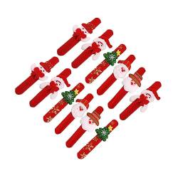 ifundom 12St Schlagarmbänder für Kinder party mitgebsel kinder kinderparty mitgebsel scrump plüsch Weihnachts-Plüsch-Armband Kinderspielzeug Spielzeuge Weihnachtsschnapparmbänder behaart von ifundom