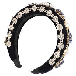 ifundom 1stk Volles Diamant-blumen-stirnband Vintage-schmuck Barocker Strass Stirnbänder Mit Diamantperlen Juwelenbesetztes Stirnband Haarband Mit Perlen Temperament Braut Glitzer von ifundom