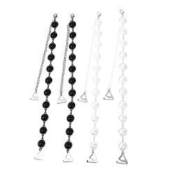 ifundom 2 Paar Perlen-BH-Träger Unsichtbarer Schultergurt Trägerloses BH-Oberteil Kleid von ifundom