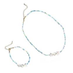 ifundom 2-Teiliges Set Armband Halskette Retro-Armband weibliche Halskette Halsketten eine Halskette exquisite Halskette Mode einfache Halskette fein einstellen Schlüsselbeinkette Kind von ifundom