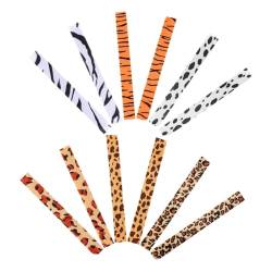 ifundom 24 Stk tierischer Sexring Krippendekoration Slap-Bands im Zebra-Stil armbänder für kinder leopardenmuster weihnachtsdeko entzückende Slap-Bands Party-Slap-Armbänder Armband von ifundom