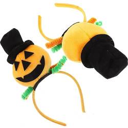 ifundom 2st Kürbisstiel-stirnband Cosplay-kostüm-requisiten Halloween-haarreifen Einzigartiges Stirnband Kürbis-haarspange Halloween-stirnband Fräulein Polyester Bilden Kleidung von ifundom