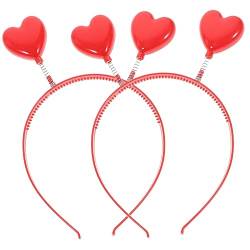 ifundom 2st Liebe Stirnband Amor-kostüm Mit Herz-stirnband Roter Herzkopf-bopper Valentinstag Kostüme Frauen Herz-bopper-stirnband Valentinstag Party Kopfschmuck Empfindlich Popper Plastik von ifundom