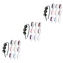 ifundom 30 Stk Pailletten-Stirnbänder für Frauen Blumenkopfbedeckungen aus Stoff Tiara haarschmuck Perle Haarreifen Perlenstirnband Europäisch und amerikanisch Stoffblumen von ifundom
