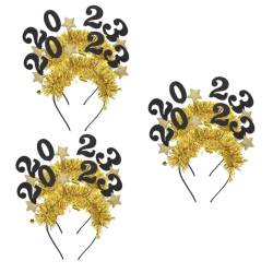 ifundom 6 Stk 2023 Neujahrsstirnband Nein Stirnband Nye Haarreifen Lametta Neujahr Stirnbänder Haarreifen Für Das Neue Jahr Neujahrsstirnband Gold Golddekor Weihnachten Leiner Latte-kunst von ifundom