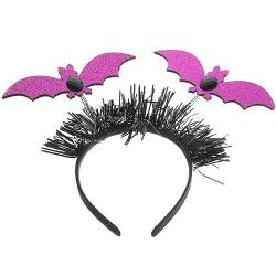 ifundom Haarschmuck Haargummis Fledermaus-haarband Cosplay-stirnband Maskerade-stirnband Party Deko Stirnband Stirnbänder Für Frauen Fledermausflügel Halloween Kind Violett Plastik von ifundom