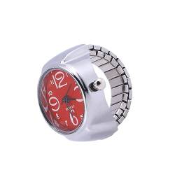 ifundom elastische Uhr kreative Ringuhr Schale edelstahlschale rot Geschenk Damen digitaluhren Persönlichkeit Fingeruhr schwarzer Anschauen Rostfreier von ifundom