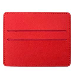 ihreesy 10 Stücke Schlanke Kartenhalter Geldbörse, PU-Leder Kreditkartenetui Dünn Geldbeutel ID Holder Front Pocket Mini Portemonnaie Slim Front Pocket Wallet Kreditkarten Halter,Rot von ihreesy