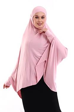 ihvan online, Frauen Muslim Hijab Cover, islamischer Khimar, lange Salah -Kleidung. Gebet Hijab für Frauen, Farbe: Pink von ihvan online