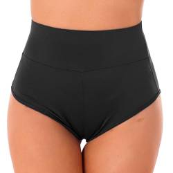 iiniim Damen Slip Mini Sport Kurze Hosen Bikini Badehose Hotpants Tights Shorts Laufshorts Fitness Yoga Leggings A Schwarz M von iiniim