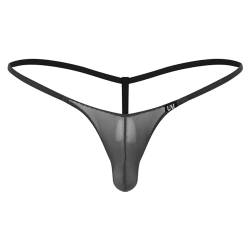 iiniim Herren String Männer Tanga Thong G-String Mini Sumo Wrestling Slip Dessous Bademode Unterwäsche M-XXL A Schwarz M von iiniim