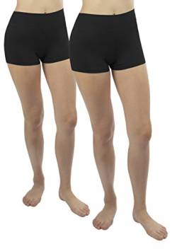 Sport-Hotpants Damen Shorts Hotpants Laufshorts Yoga Schwarz Biker Shorts Boy Shorts Unterziehhose Shorty Unter Kleid Rock, M von iloveSIA