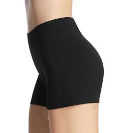 iloveSIA Shorts Damen kurz Schwarz Frauen Blickdicht Sport-Fitness Shorts Slim fit Shorty, M von iloveSIA