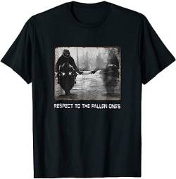 Funny Respect to The Fallen Ones Black T-Shirt Black T-Shirts & Hemden(Large) von importance