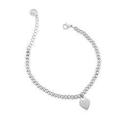 inSCINTILLE Kugeln Armband Herz Damen Edelstahl Verstellbare Länge und Geschenkbox von inSCINTILLE