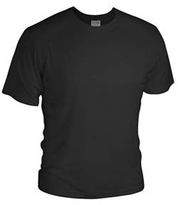 Seiden T-Shirt fur Herren - 100% Seide (as3, Alpha, l, Regular, Regular, Schwarz) von inSilk