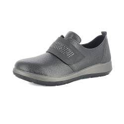 inblu Damen-Sneaker, mit Klettverschluss, Turnschuh mit herausnehmbarem Fußbett, 35/41 Gymnastikschuh, Schwarz, 37 EU von inblu