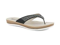 inblu Elegante Damen-Flip-Flops mit Strass und Brillatini Flipflop, Schwarz, 37 EU von inblu