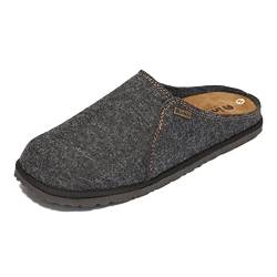 inblu Herren Hausschuhe aus Ökofilz mit Weiches Innenfutter Herausnehmbare Einlegesohle aus Naturleder 40-45 EU (Grau, eu_Footwear_Size_System, Adult, Men, Numeric, medium, Numeric_42) von inblu