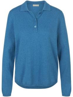 Polo-Pullover aus 100% Kaschmir include blau von include