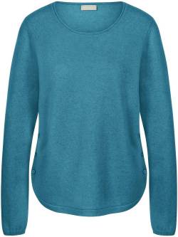 Rundhals-Pullover aus 100% Premium-Kaschmir include blau von include