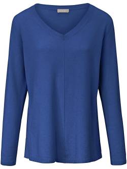 V-Pullover aus 100% Premium-Kaschmir include blau von include