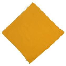 Halstuch 50x50cm Baumwolle 1A Qualität Einfarbig Bedruckbar Bestickbar Azofrei Uni Tuch Kopftuch Schultertuch Accessoire (10x, gelb) von indischerbasar.de