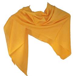Halstuch gelb Baumwolle 100x100cm uni Tuch Schultertuch Kopftuch Accessoire von indischerbasar.de