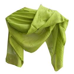 Halstuch hellgrün Baumwolle 100x100 cm einfarbig Tuch uni Schultertuch Kopftuch Accessoire von indischerbasar.de